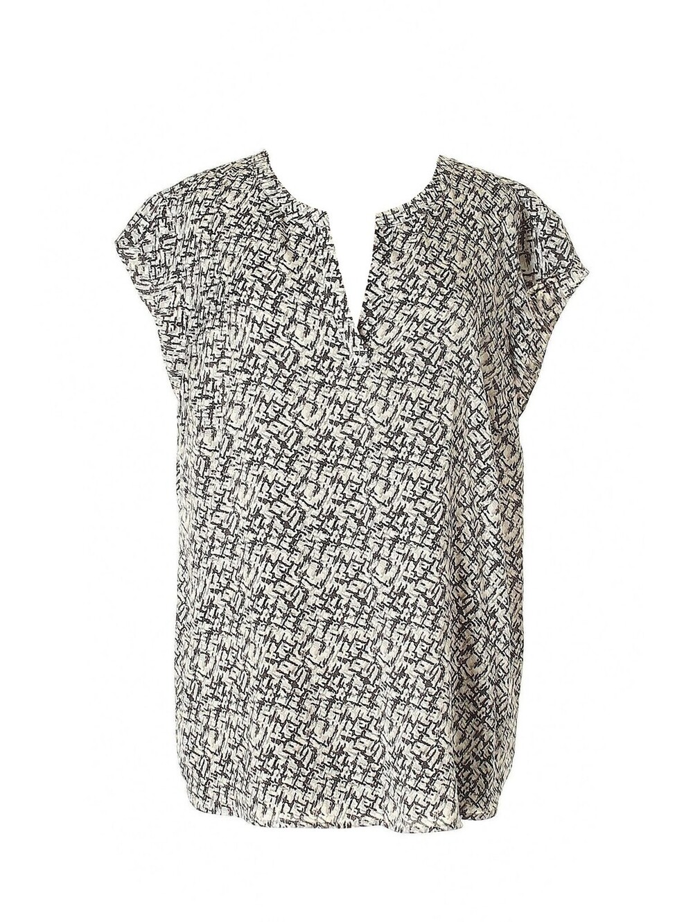 Hilary Radley Womens Printed Short Sleeve Top Size S